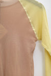 BASERANGE Long-sleeved patchwork top T-shirt series Portugal BAS-TOGN-CG-SP24-FENTUO Pink camel